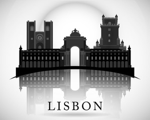 
    Modern Lisbon City Skyline Design. Portugal