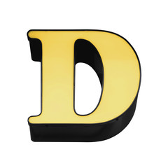 Buchstabe D Leuchtschrift