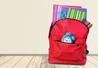 School, backpack, back.