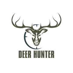 deer hunter vector design template