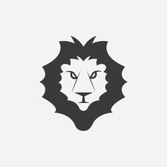 Lion head vector design template