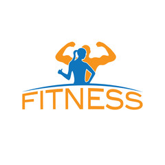 man and woman of fitness silhouette character vector design temp