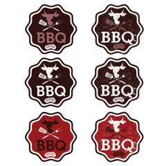 set of bbq vintage labels