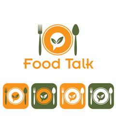 food talk illustration and icon set