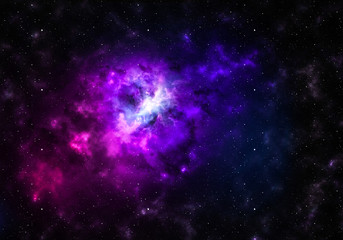 Space Nebula / High resolution image of beautifully formed nebula, after space explosion.