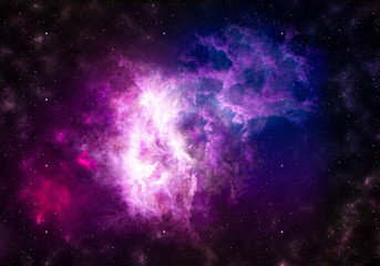 Space Nebula / High resolution image of beautifully formed nebula, after space explosion. - obrazy, fototapety, plakaty