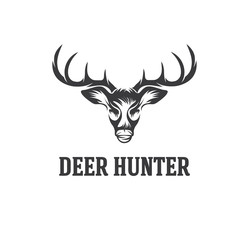 deer hunter vector design template