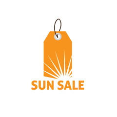 sun sale savings label