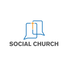 social church vector design template