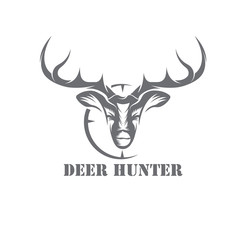 deer hunter vector design template