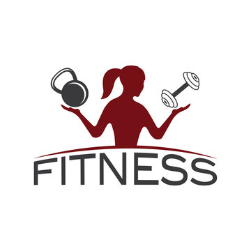 woman of fitness silhouette character vector design template