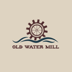 old water mill vintage illustration © UVAconcept