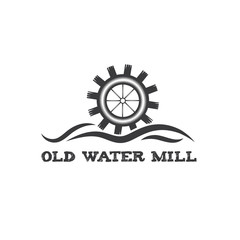 old water mill vintage illustration © UVAconcept