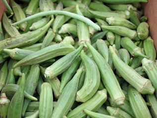 Closeup of Okra at the Farmers' Market