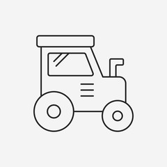 cargo truck line icon