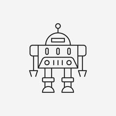 robot line icon