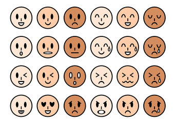 顔の表情アイコンセット