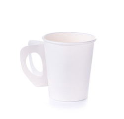 Cup paper coffee  isolated on white background