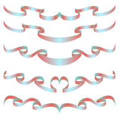 Vector set of colored ribbons. For your design.