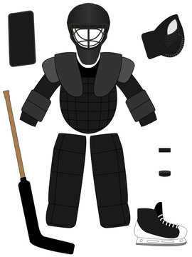 Ice Hockey Goalkeeper Equipment Kit