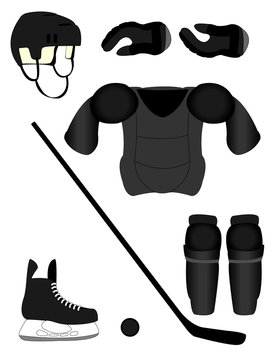 Ice Hockey Player Equipment Kit