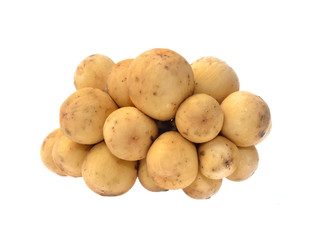 Bunch of Lanzones fruit isolated on white background