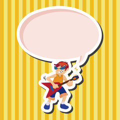 band member guitar player theme elements