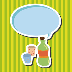 birthday party drink theme elements vector,eps