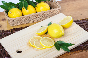lemon cut in clean environment