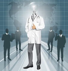 Fototapeta premium Vector Doctor With Stethoscope