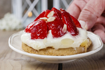 Delicious strawberry cake