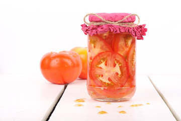 tomatoes in a jar