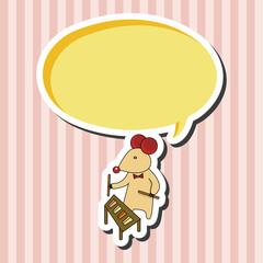 animal mouse playing instrument cartoon theme elements