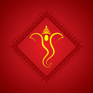 creative ganesh chaturthi festival greeting card background vector