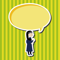 pastor and nun theme elements vector,eps