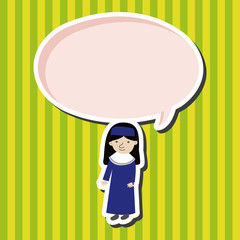 pastor and nun theme elements vector,eps
