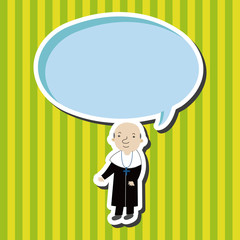 pastor and nun theme elements vector,eps