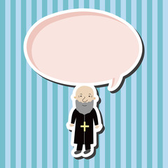 pastor and nun theme elements vector,eps