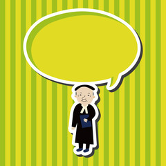 pastor and nun theme elements vector,eps