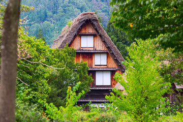 Fototapeta na wymiar Village located in Gifu Prefecture,site of Shirakawa-go. Japan