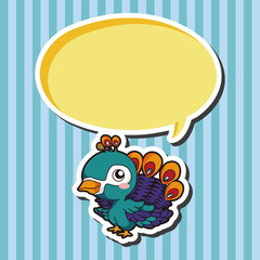 animal peacock cartoon theme elements