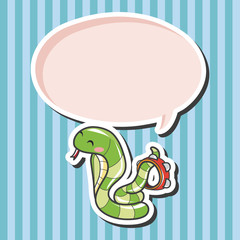 animal snake playing instrument cartoon theme elements