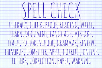 Spell check word cloud