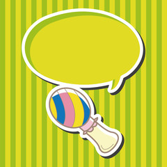 Baby rattle theme elements