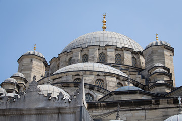 Fototapeta na wymiar View roof the Suleymaniye Mosque in Istanbul, Turkey