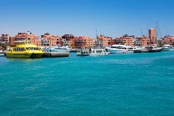 Obraz premium harbor and marina on the Red Sea in Hurghada