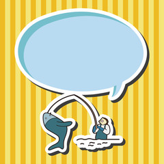 fisherman cartoon theme elements