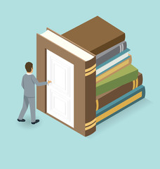 Vector 3d Flat Isometric With Startup Concept