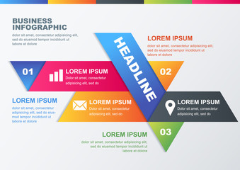 Vector business infographic design template. Concept for brochur