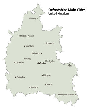 Oxfordshire Main Cities, United Kingdom